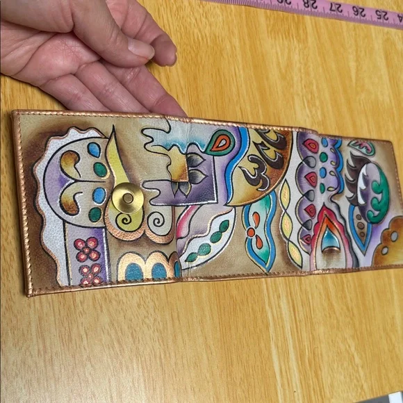 HANDPAINTED ABSTRACT WALLET 🎨 - Picture 14 of 17